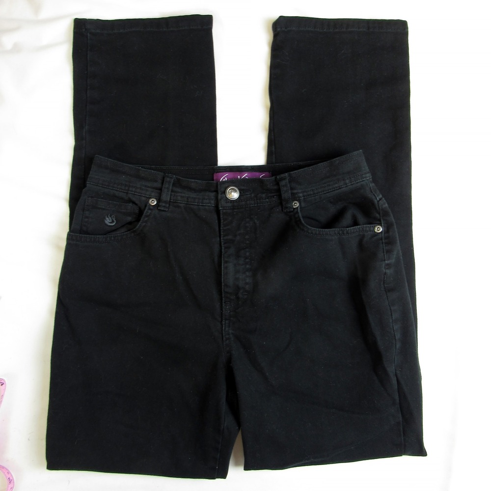 Gloria Vanderbilt Jeans Black Amanda Straight Leg Women's Size 8